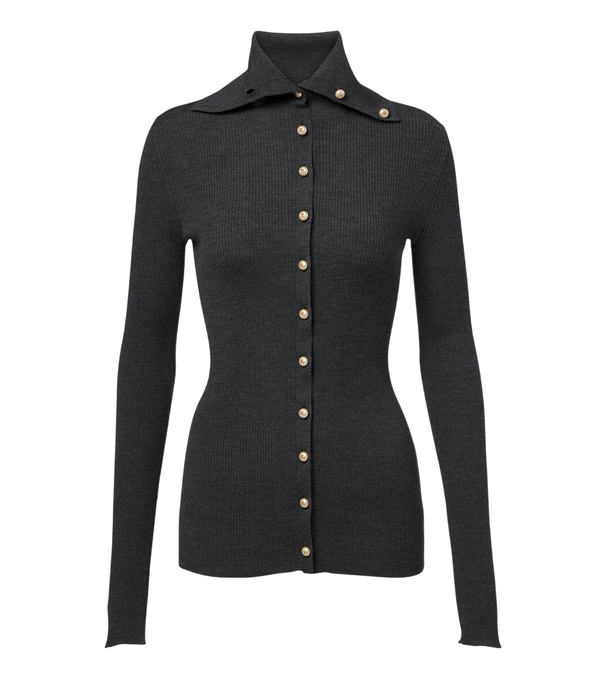 Dolce&Gabbana Embellished ribbed-knit wool cardigan