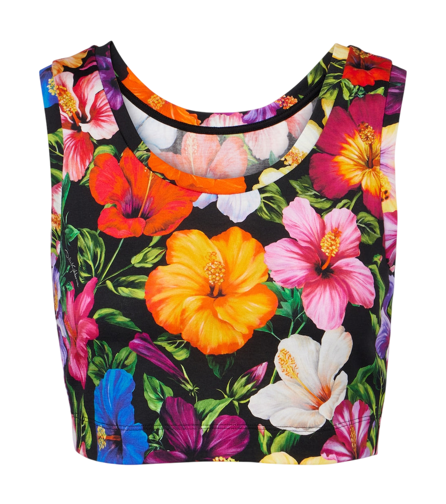 Dolce&Gabbana Floral cotton crop top
