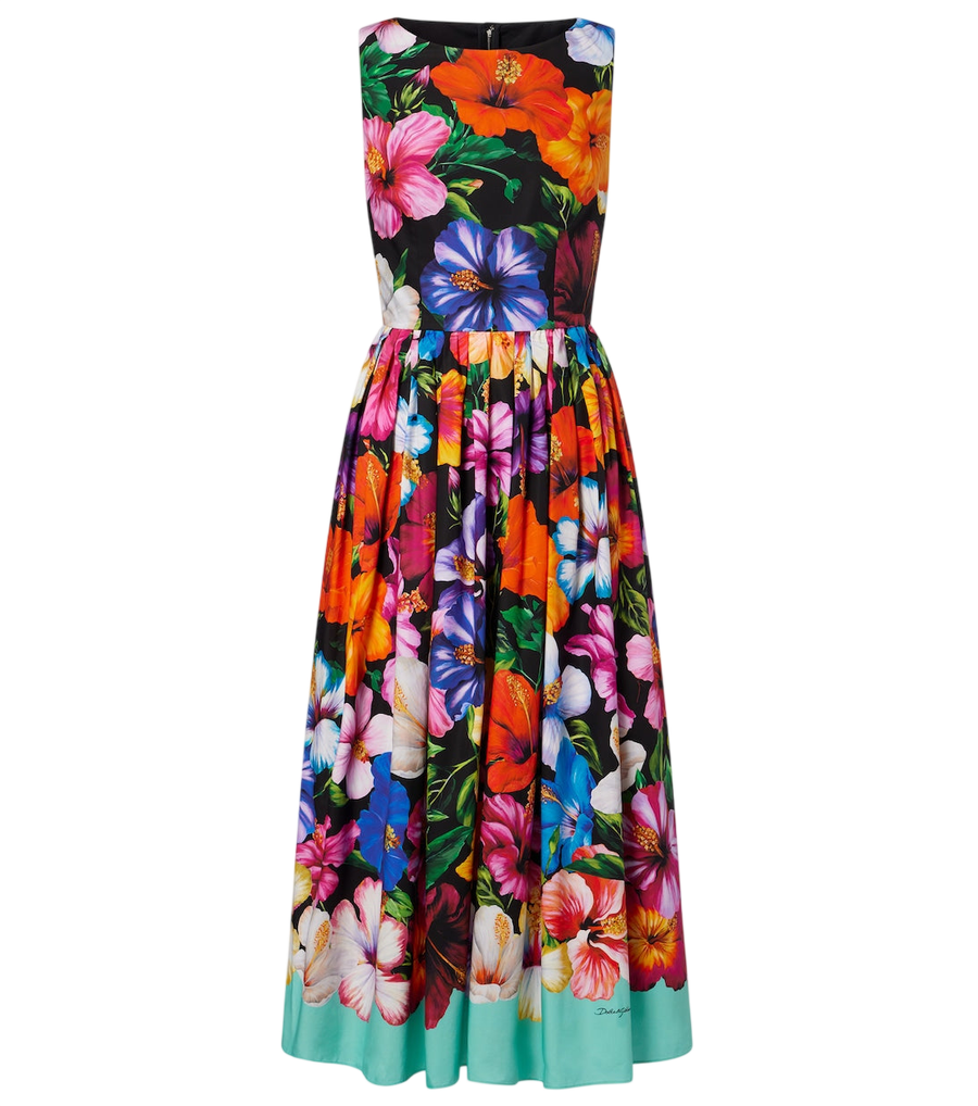 Dolce&Gabbana Floral cotton midi dress