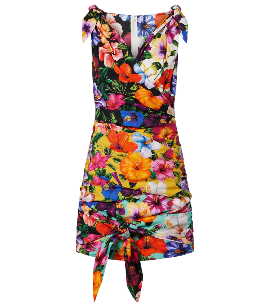 Dolce&Gabbana Minivestido floral em algodão