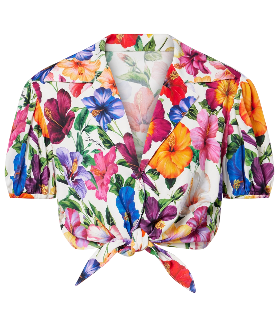 Top corto floral de Dolce&Gabbana