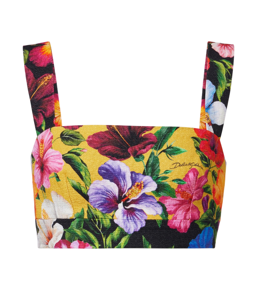 Haut court à motif floral Dolce&Gabbana