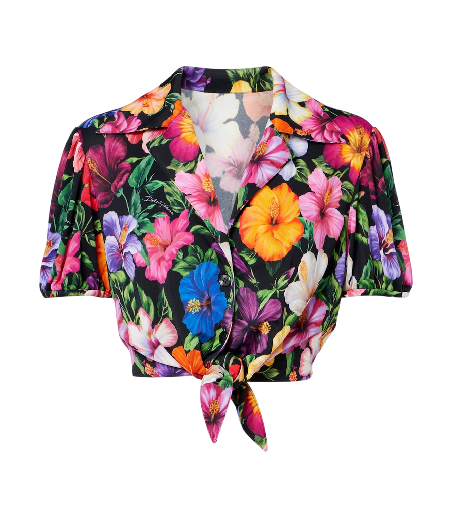 Haut court à motif floral Dolce&Gabbana