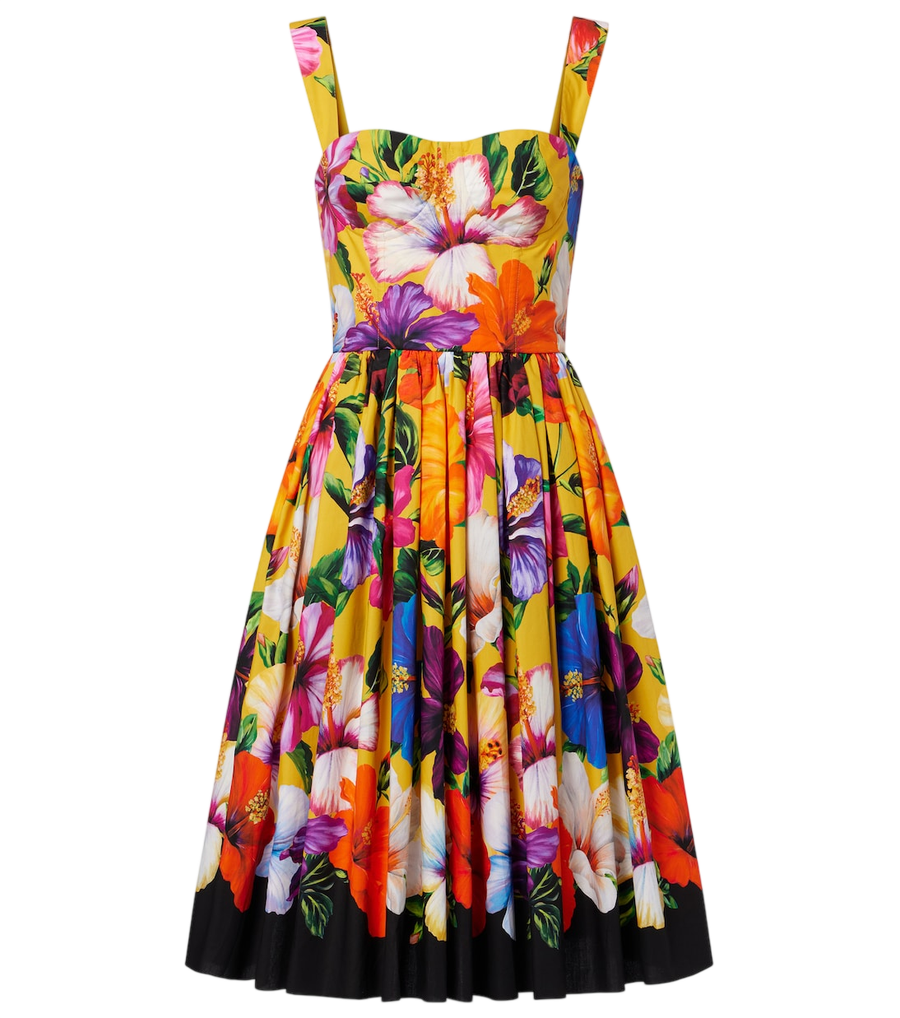 Vestido midi floral de Dolce&Gabbana