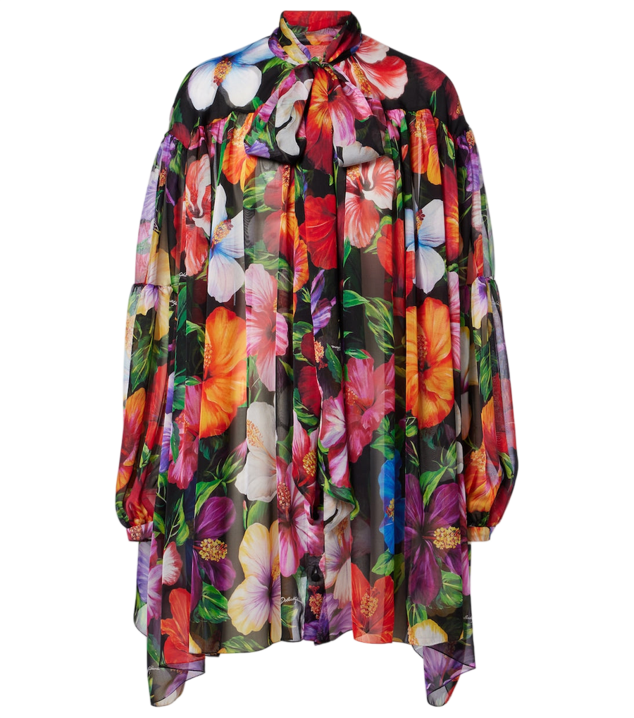 Dolce&Gabbana Floral silk chiffon blouse