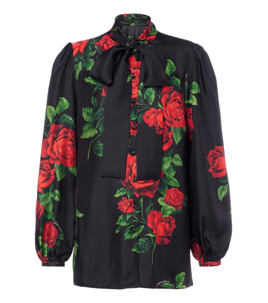 Dolce&Gabbana Floral silk satin blouse