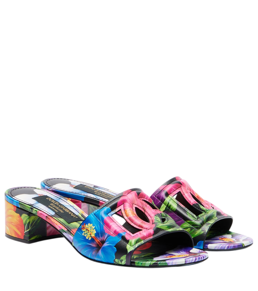 Dolce&Gabbana Karol DG floral mules