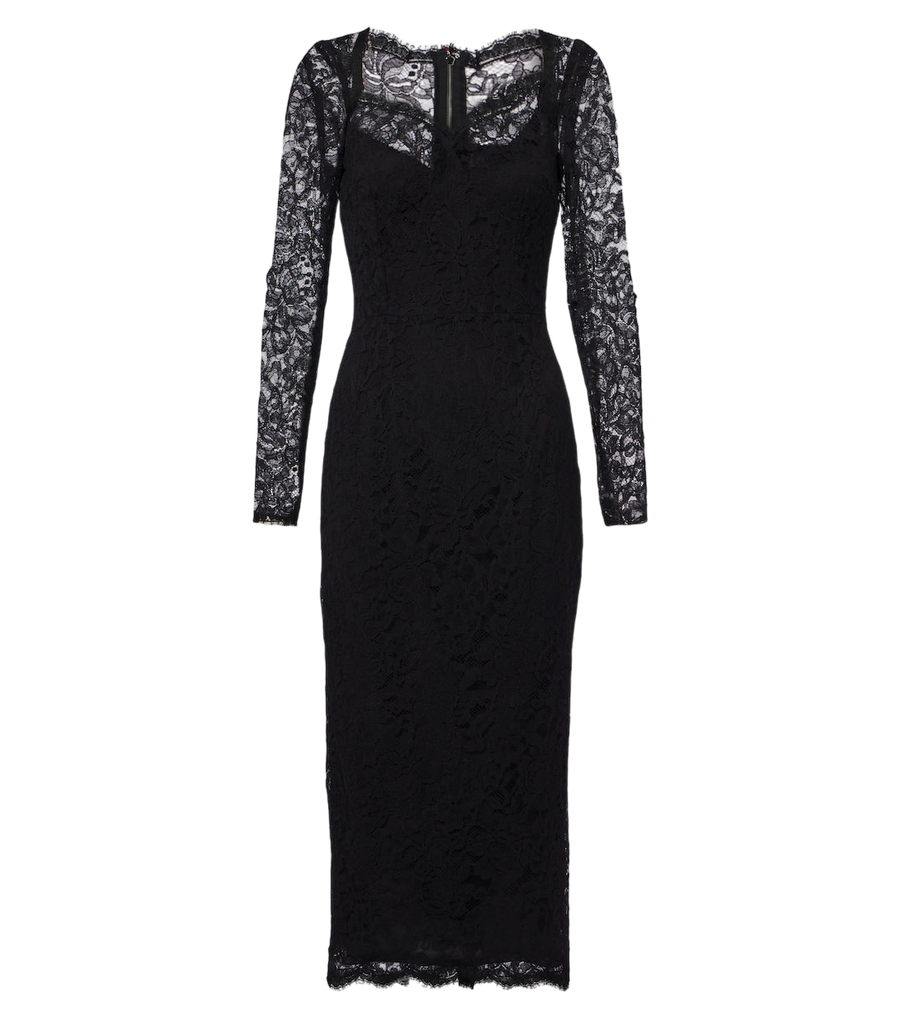 Vestido midi de encaje de Dolce&Gabbana