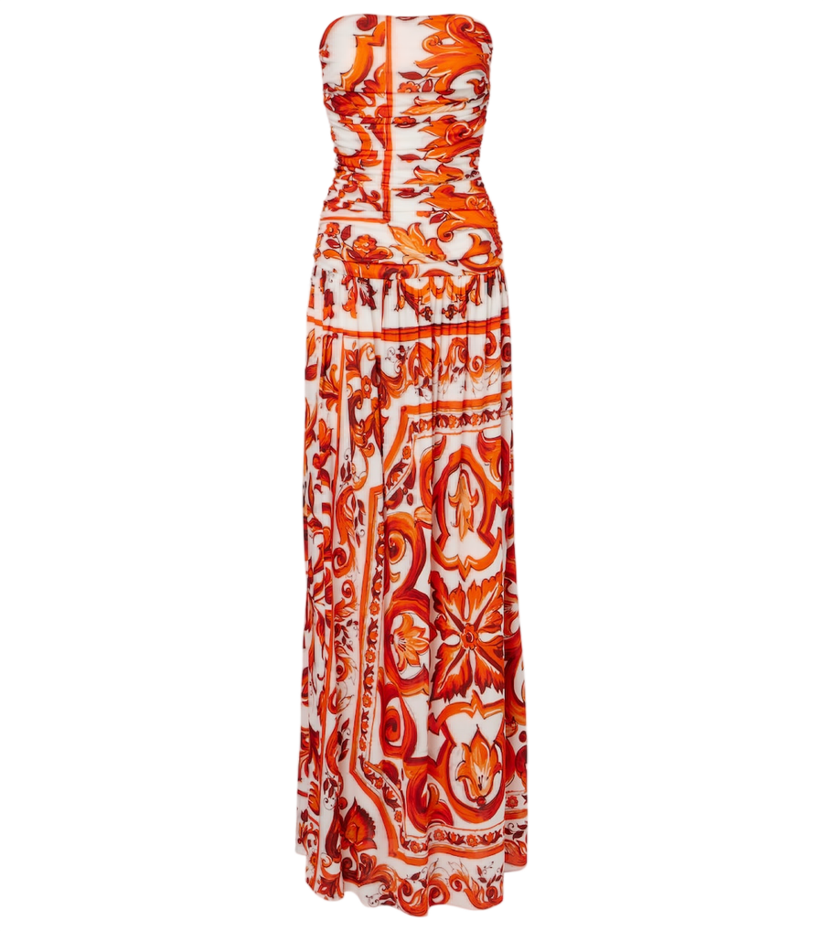 Dolce&Gabbana Majolica organza maxi dress