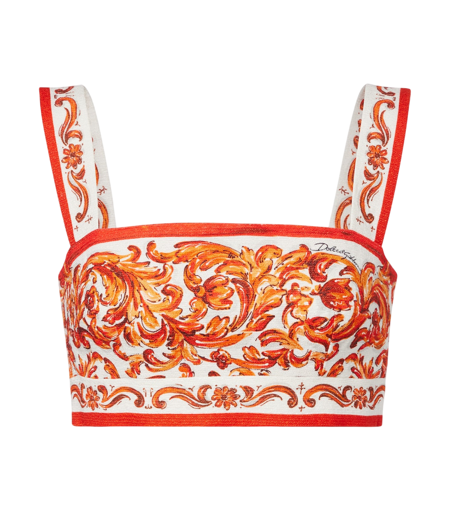 Haut court imprimé Majolica Dolce&Gabbana