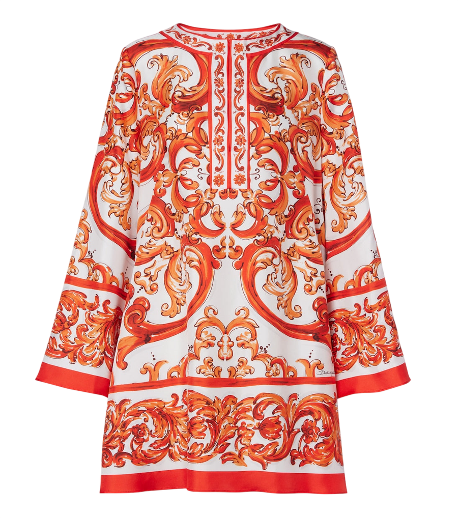 Dolce&Gabbana Majolica silk twill kaftan