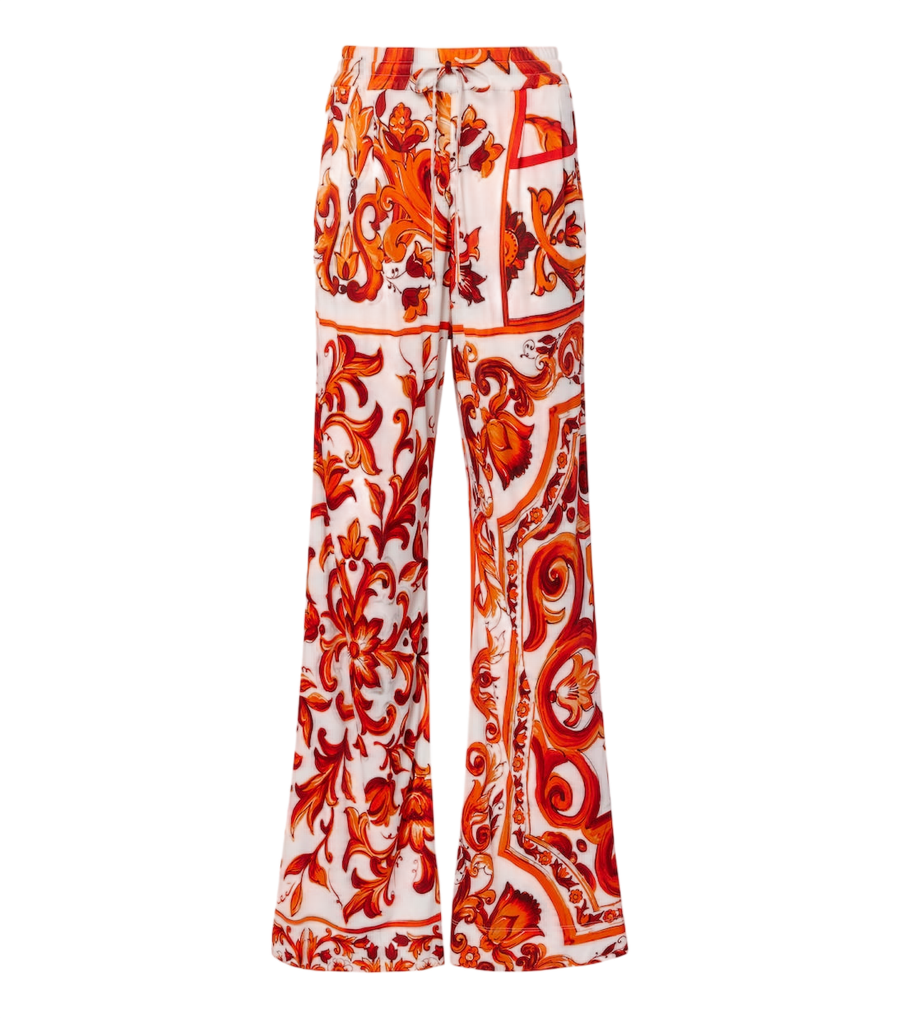 Dolce&Gabbana Majolica wide-leg pants