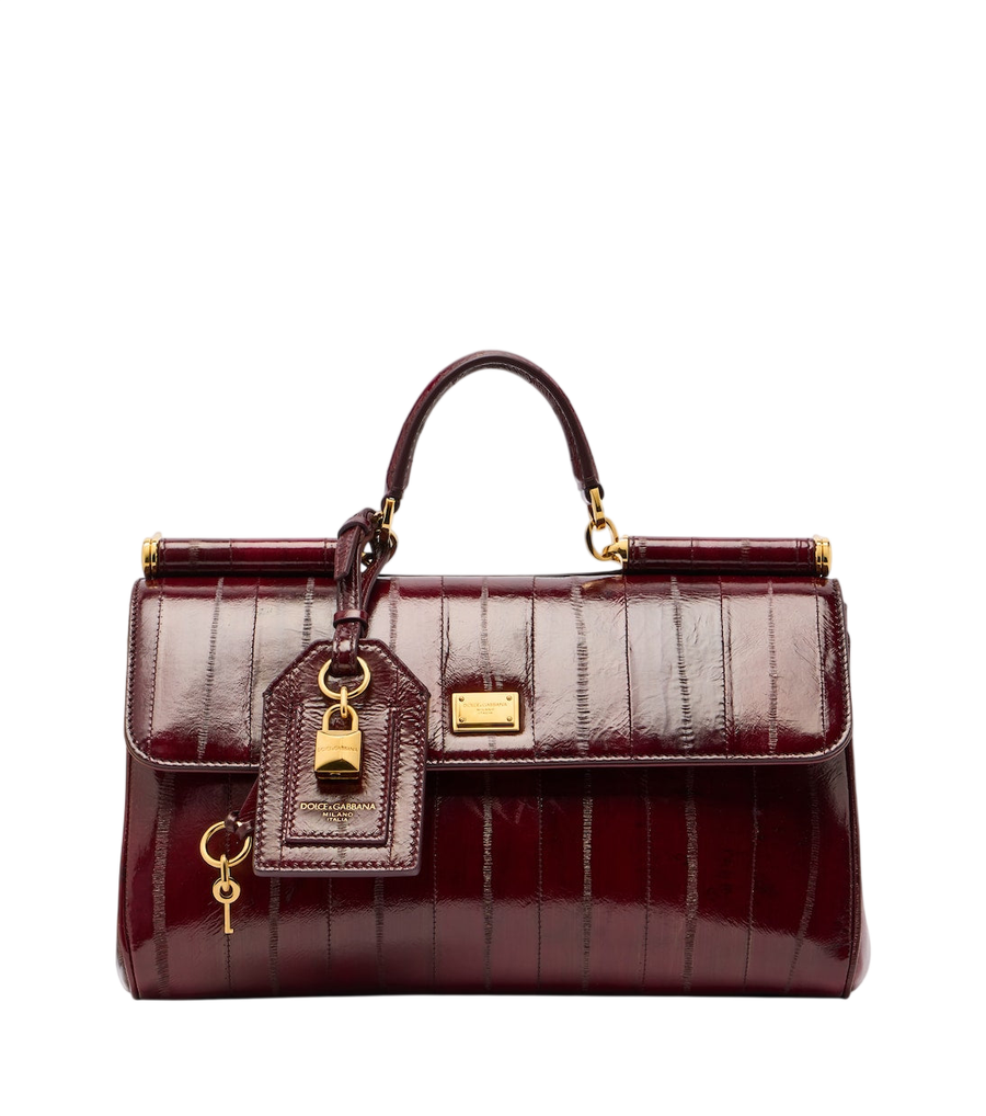 Dolce&Gabbana My Sicily Medium eel leather top-handle bag