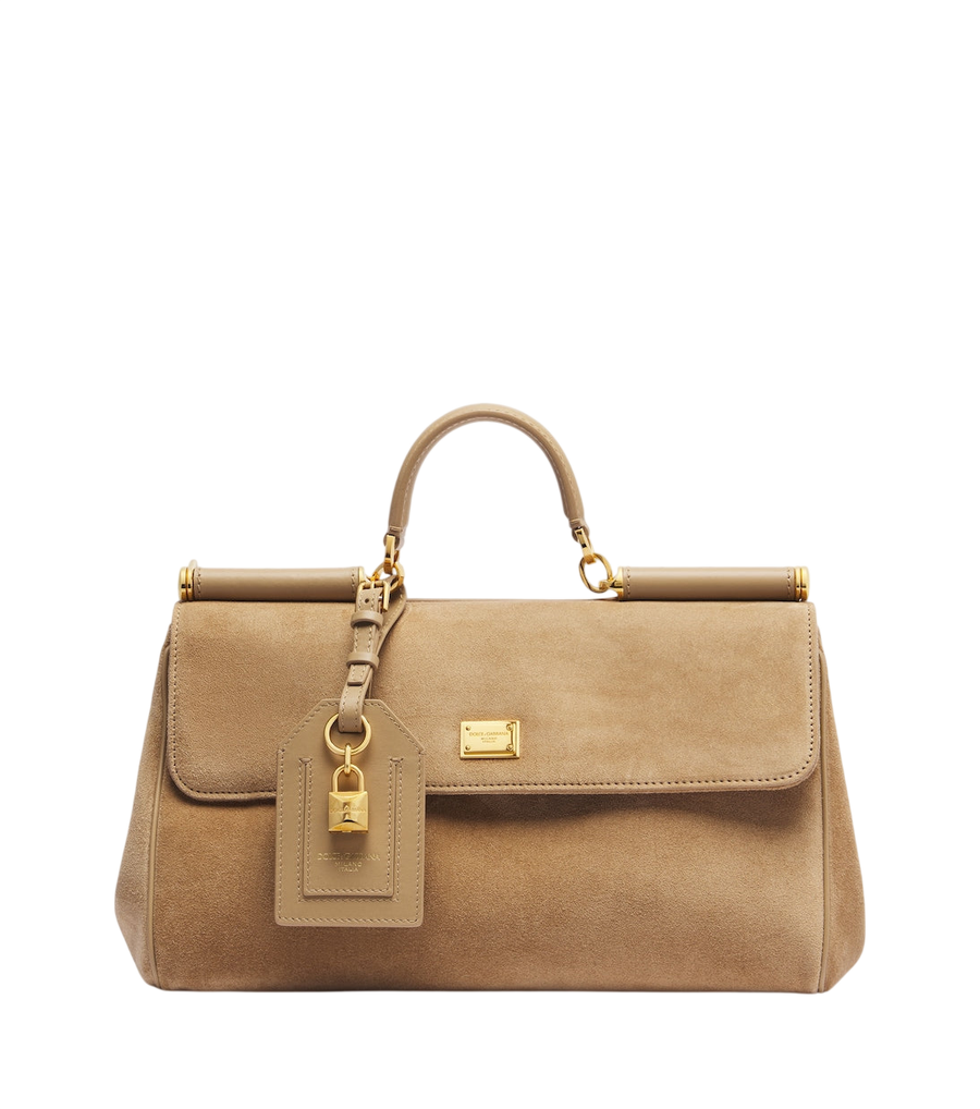 Dolce&Gabbana My Sicily Medium suede top-handle bag