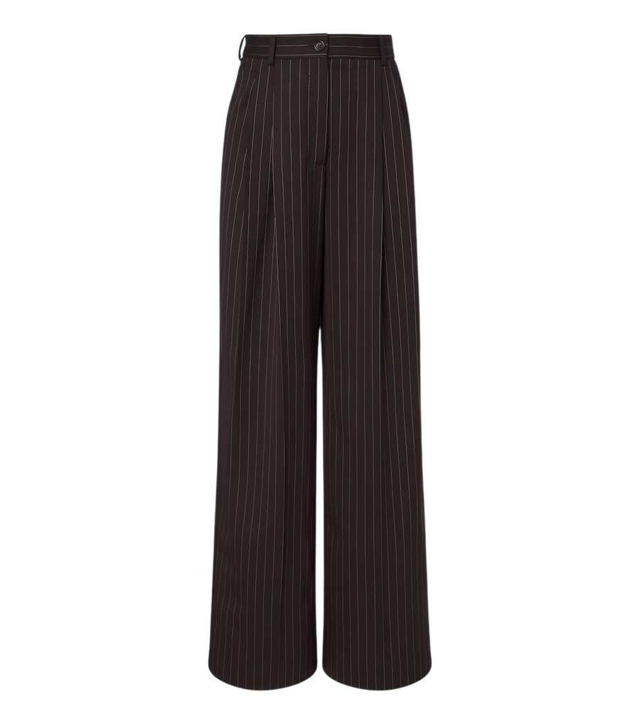 Dolce&Gabbana Pinstripe wool-blend wide-leg pants