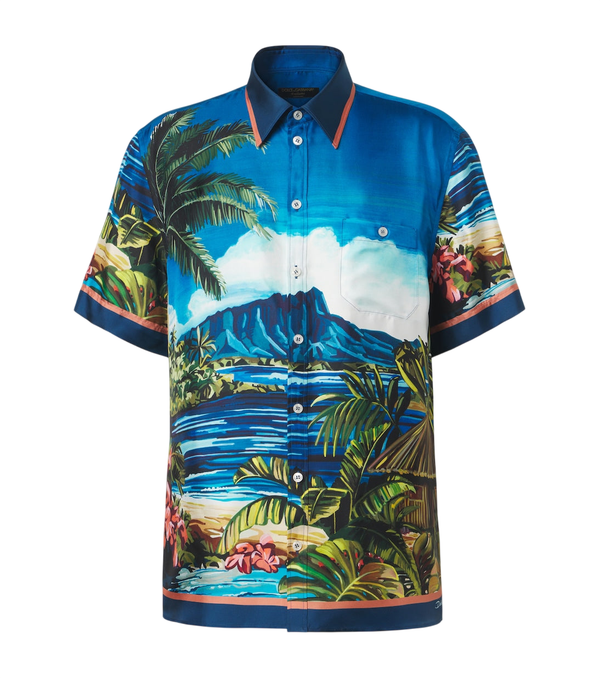 Dolce&Gabbana Printed silk twill shirt