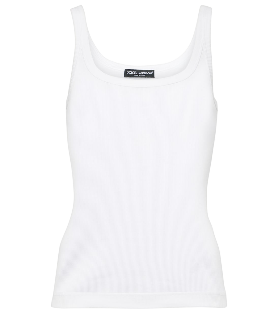 Dolce&Gabbana Ribbed-knit cotton tank top