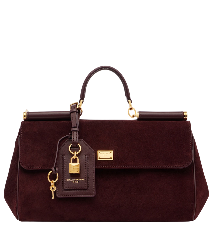 Bolso de mano mediano Sicily de ante de Dolce&Gabbana