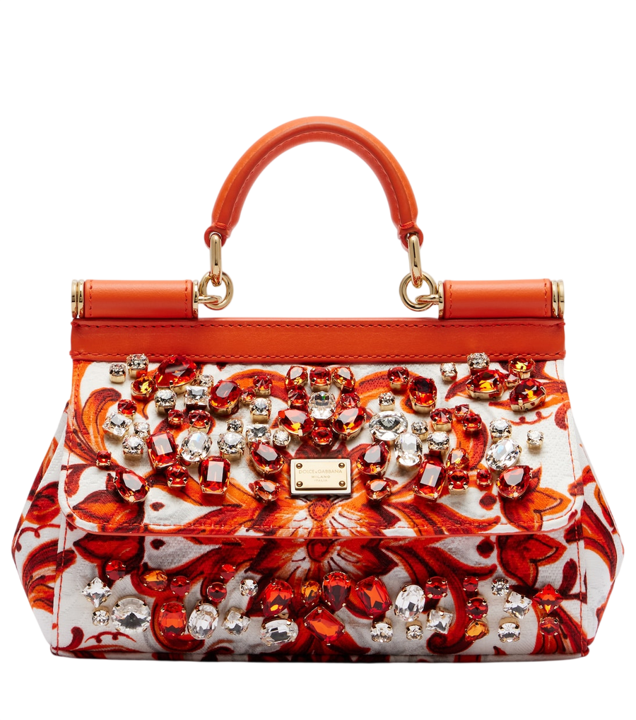Dolce&Gabbana Sicily Mini embellished top-handle bag