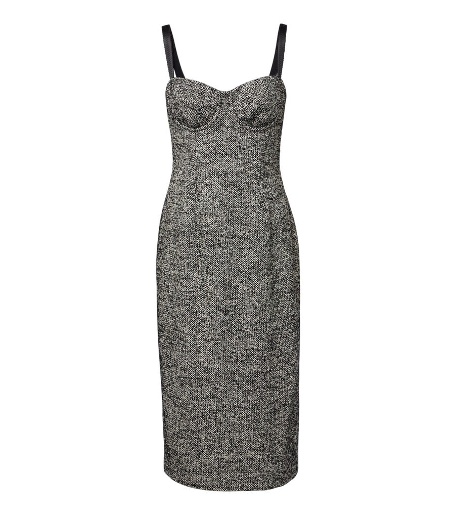 Dolce&Gabbana Wool and silk-blend tweed midi dress