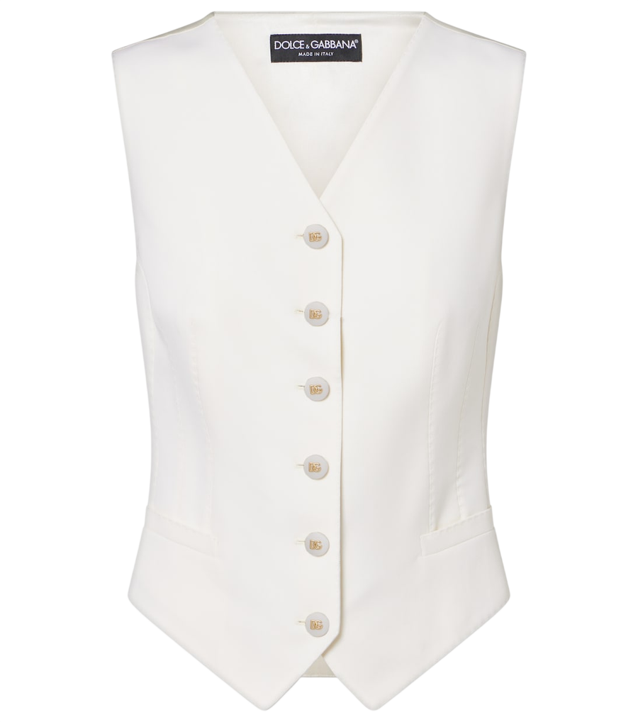Dolce&Gabbana Wool and silk-blend vest