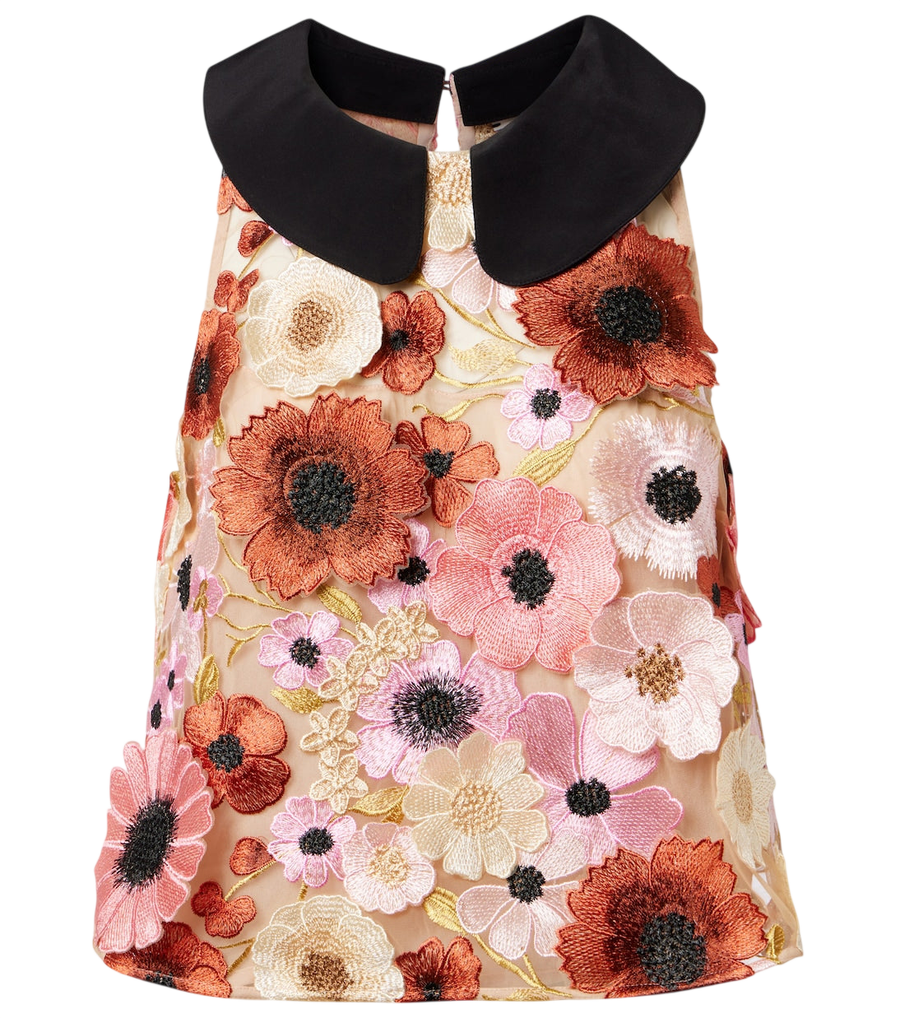 Top de seda con ribete Blooming Meadow de Dorothee Schumacher