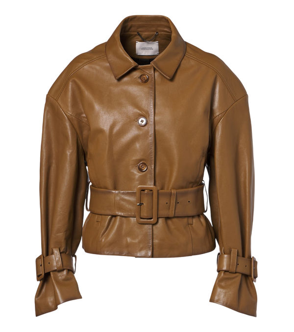 Dorothee Schumacher Sleek Statement Belted leather jacket