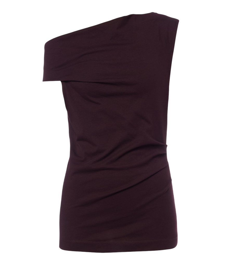 Dries Van Noten Asymmetric cotton jersey top