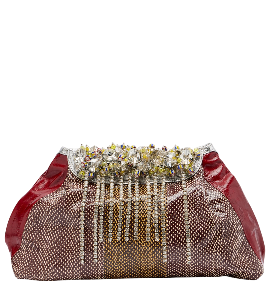 Dries Van Noten Borsa a tracolla piccola Blossom in pelle verniciata