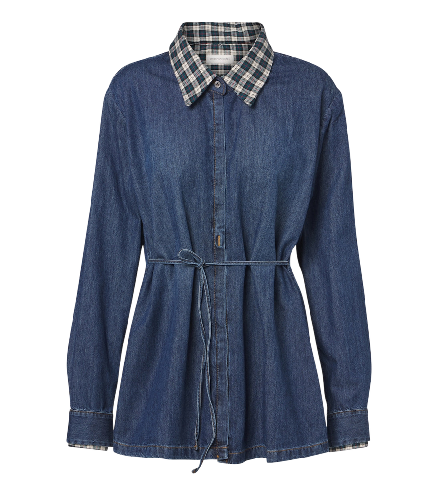 Camisa de mezclilla a cuadros de Dries Van Noten