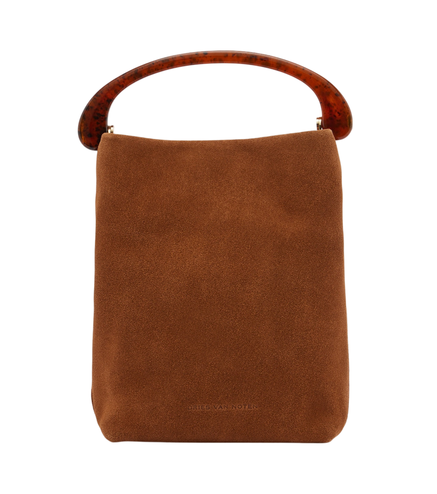 Dries Van Noten Crisp Mini suede top-handle bag