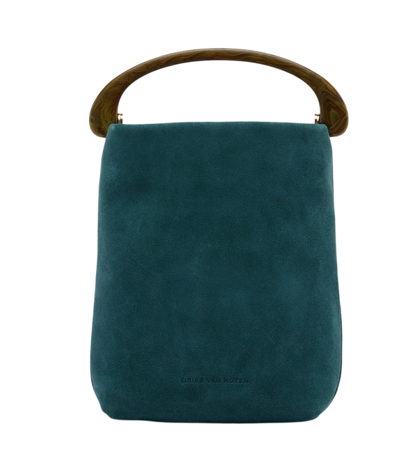 Dries Van Noten Mini borsa a mano in pelle scamosciata croccante
