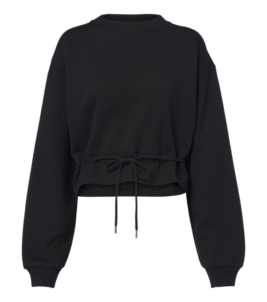 Sudadera corta de punto de algodón de Dries Van Noten