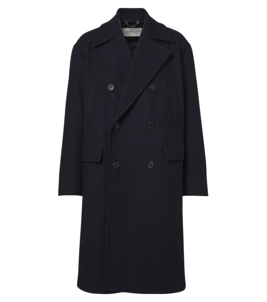 Dries Van Noten Double-breasted wool-blend coat