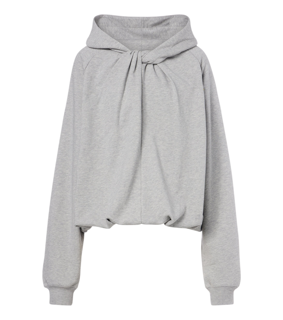 Dries Van Noten Draped cotton jersey hoodie