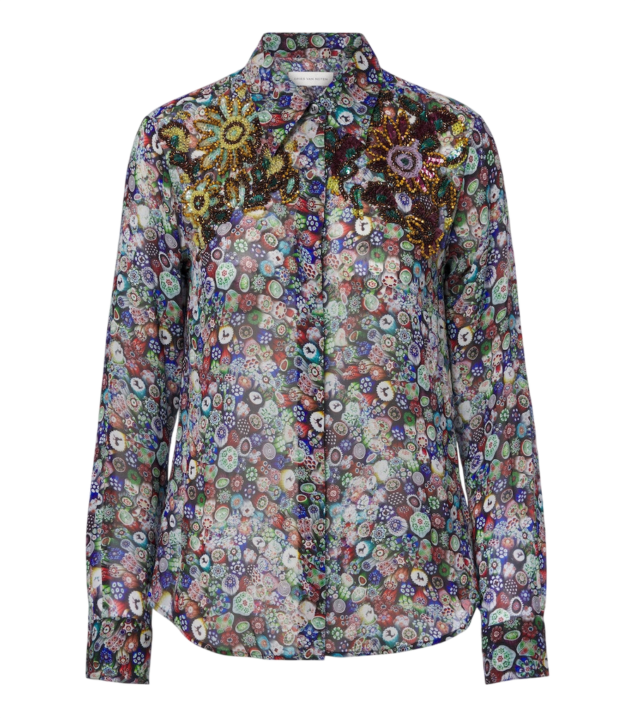 Camisa estampada con adornos de Dries Van Noten