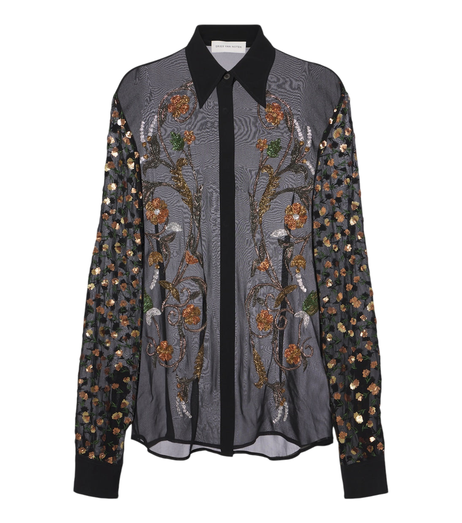 Chemisier transparent orné Dries Van Noten