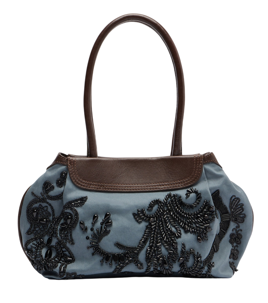 Dries Van Noten Embellished twill shoulder bag