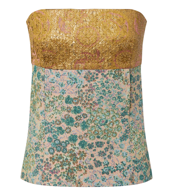 Dries Van Noten Bustier in jacquard floreale