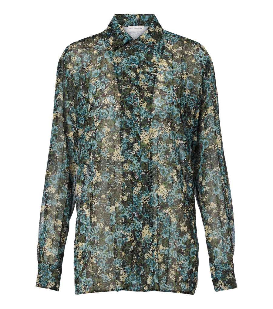 Camisa con estampado floral de Dries Van Noten