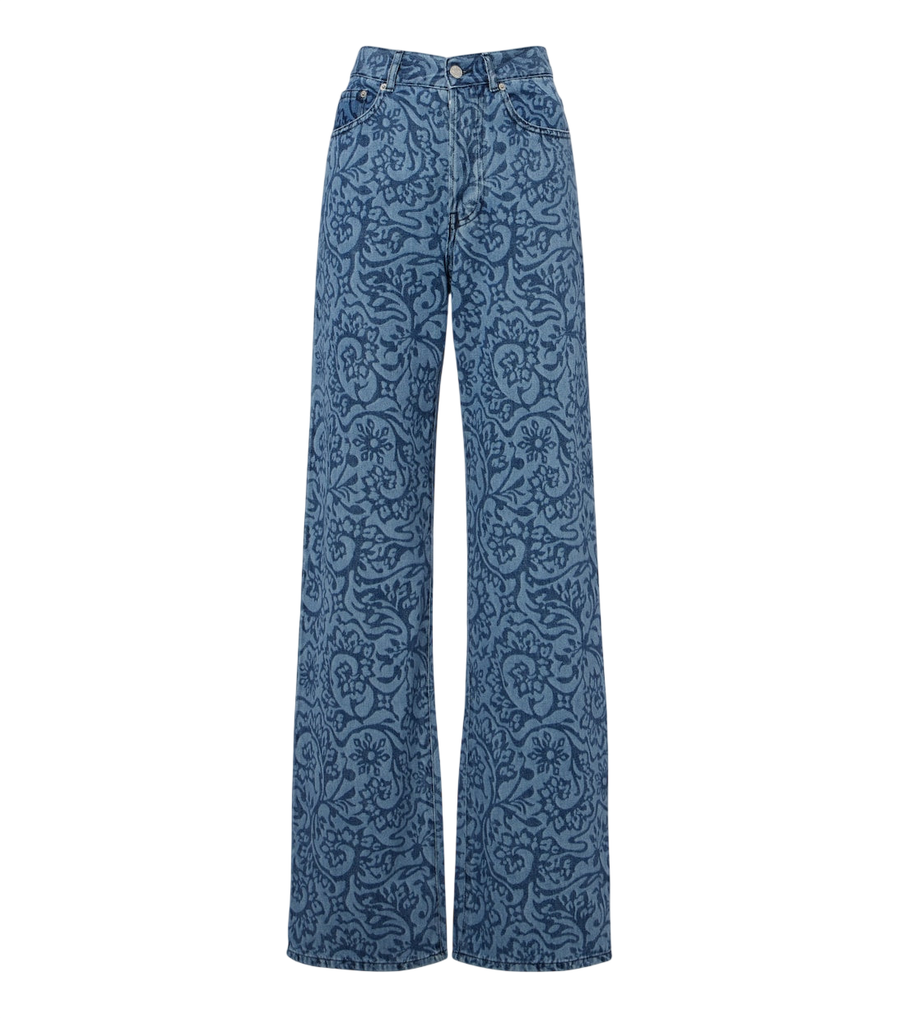 Dries Van Noten Floral wide-leg jeans