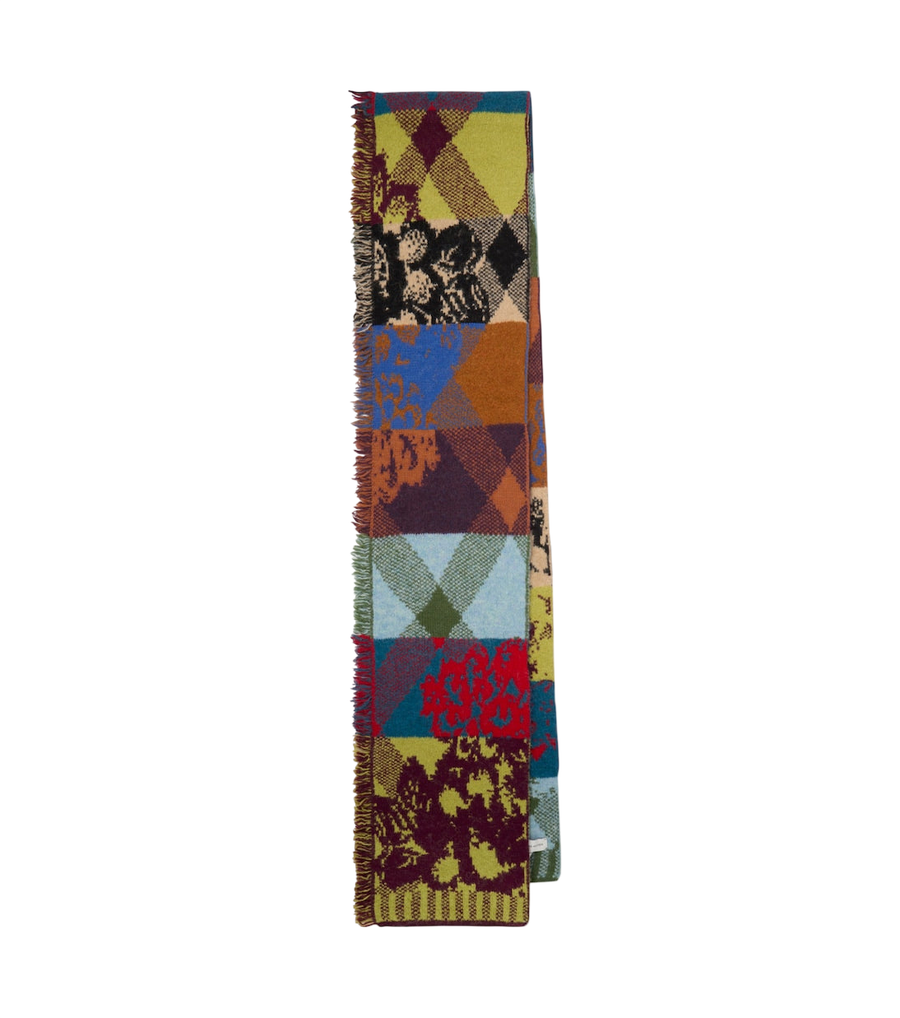 Dries Van Noten Jacquard wool-blend scarf