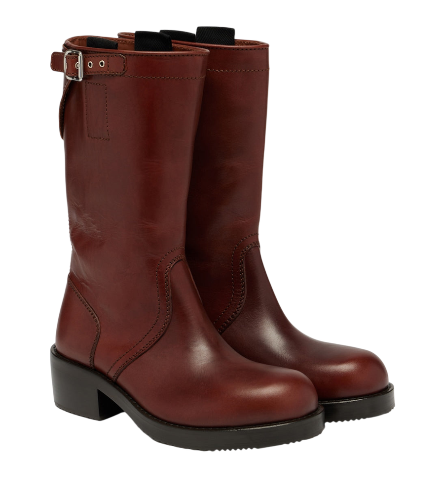 Dries Van Noten Leather biker boots