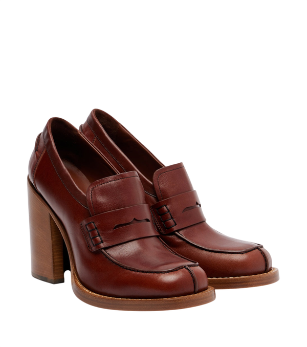Escarpins à enfiler en cuir Dries Van Noten