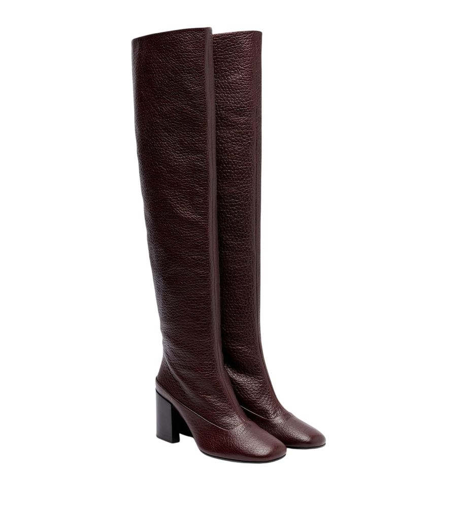 Dries Van Noten Leather over-the-knee boots