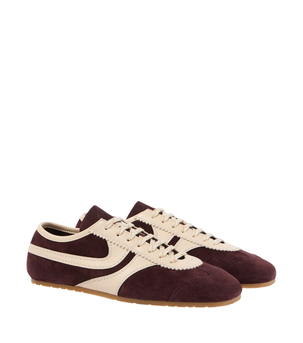 Dries Van Noten Leather-trimmed suede sneakers