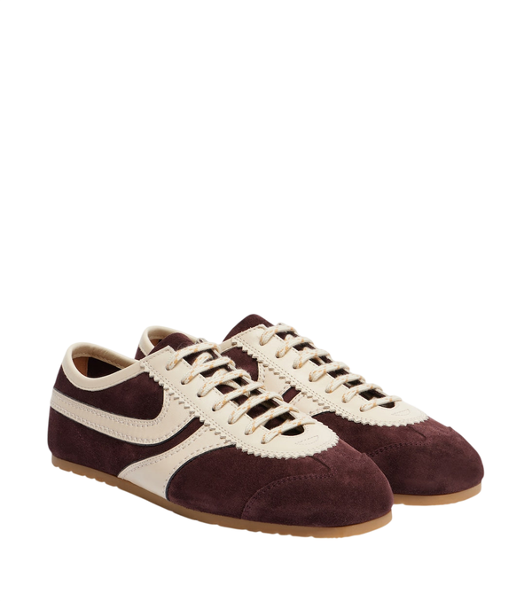 Dries Van Noten Leather-trimmed suede sneakers