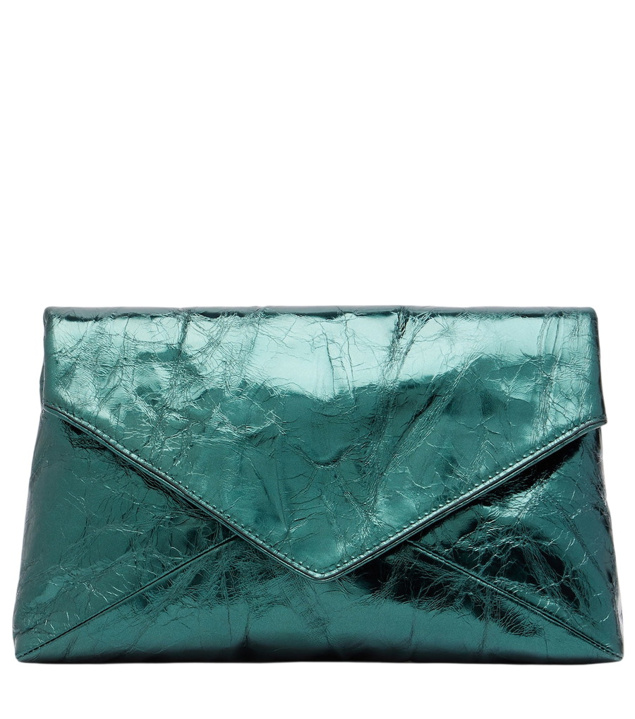 Bolso de mano mediano de piel metalizada de Dries Van Noten