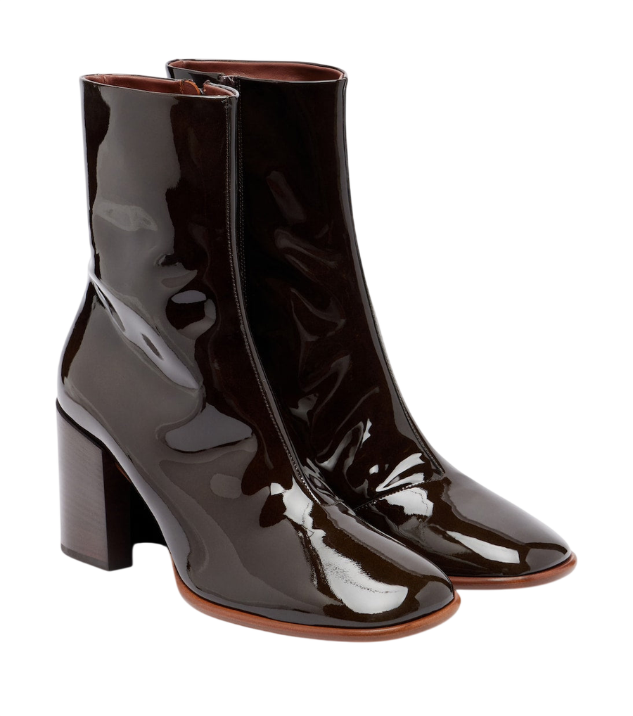 Dries Van Noten Patent leather mid-calf boots