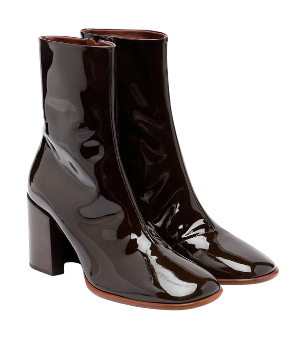 Dries Van Noten Patent leather mid-calf boots